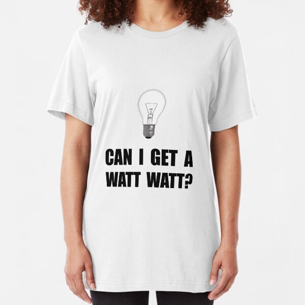Watt Watt Light Bulb Slim Fit T-Shirt