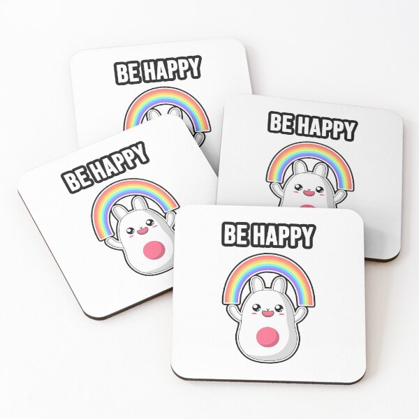 Item preview, Be Happy - rabbit with rainbow designed and sold by TopsellerShirts.