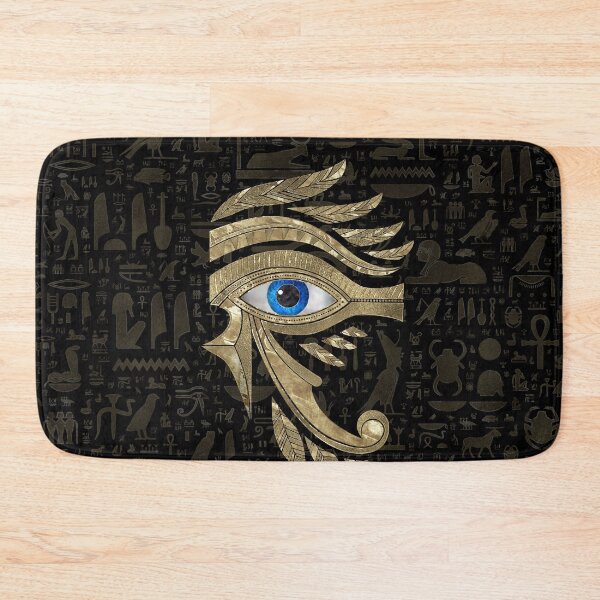 Item preview, Egyptian Eye of Horus - Black and Gold designed and sold by k9printart.