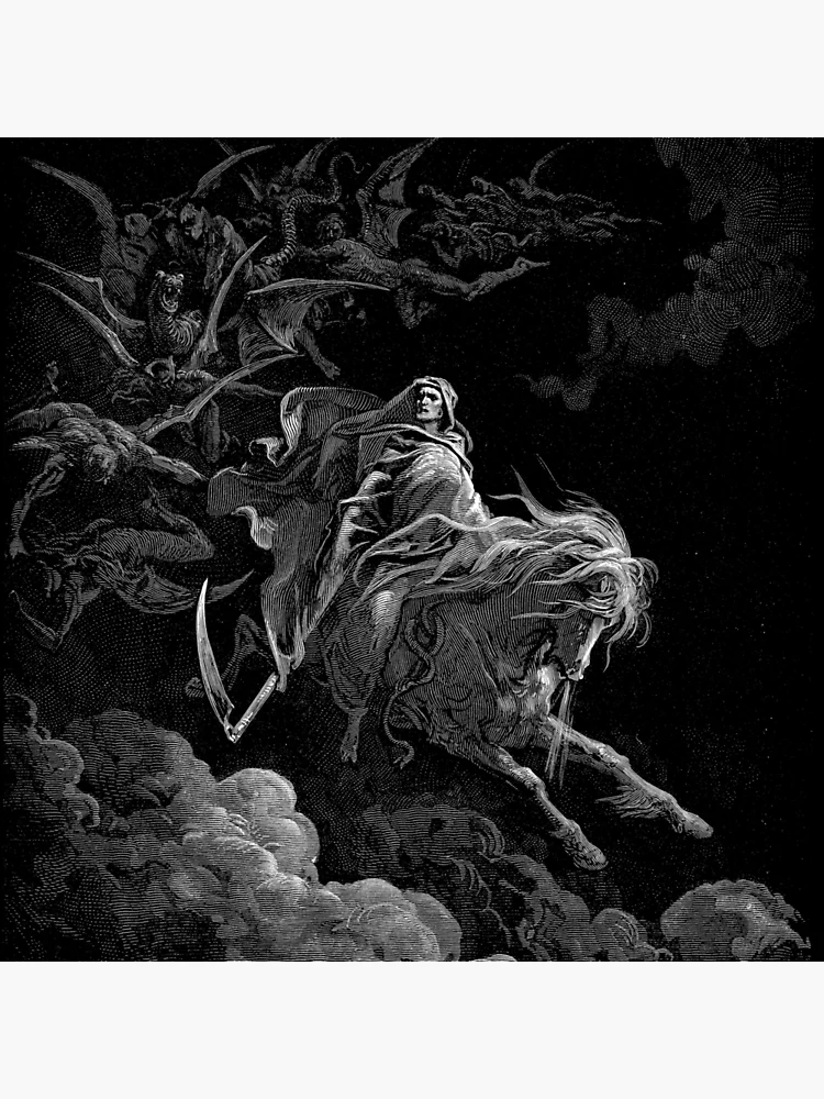 Death on a Pale Horse by Gustave Dore  Apocalypse, Revelations, Armag -  Sacred Surreal