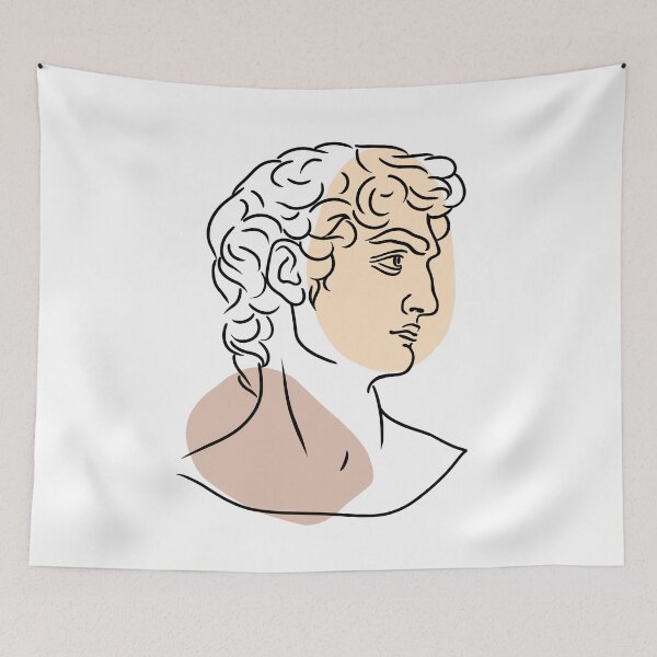 Item preview, Ancient Greek Statue David Line Art. Male figure. Line portrait designed and sold by smotrivnebo.