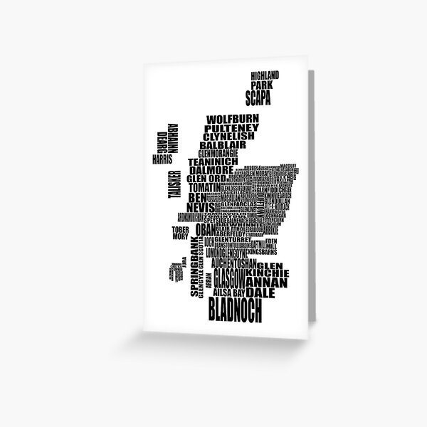Item preview, Distillery Map of Scotland Black designed and sold by Whisky-Imp.