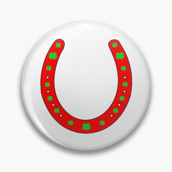Item preview, Horseshoe With 4 Leaf Clover Pattern (White Background) designed and sold by Pendy777.
