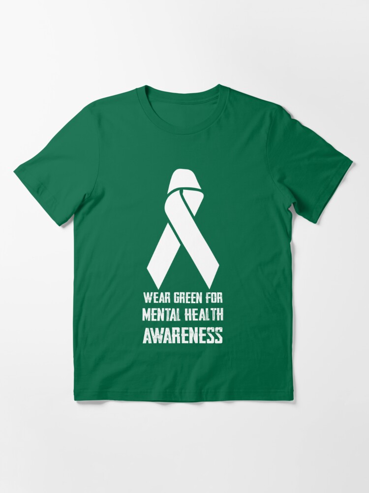 In May We Wear Green Messy Bun Tal Health Awareness Month Shirt