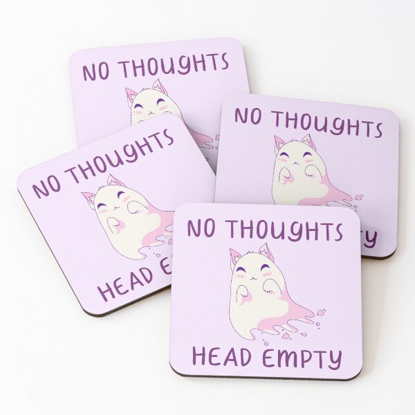Item preview, No Thoughts, Head Empty, Ghost Kitty  designed and sold by ForTheFrogWar.
