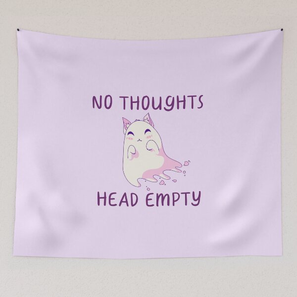 Item preview, No Thoughts, Head Empty, Ghost Kitty  designed and sold by ForTheFrogWar.