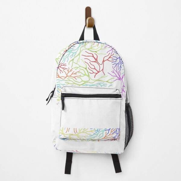 Item preview, ¡Neuronas de arco iris sobre fondo blanco! (cuadrado) designed and sold by Itinlea.