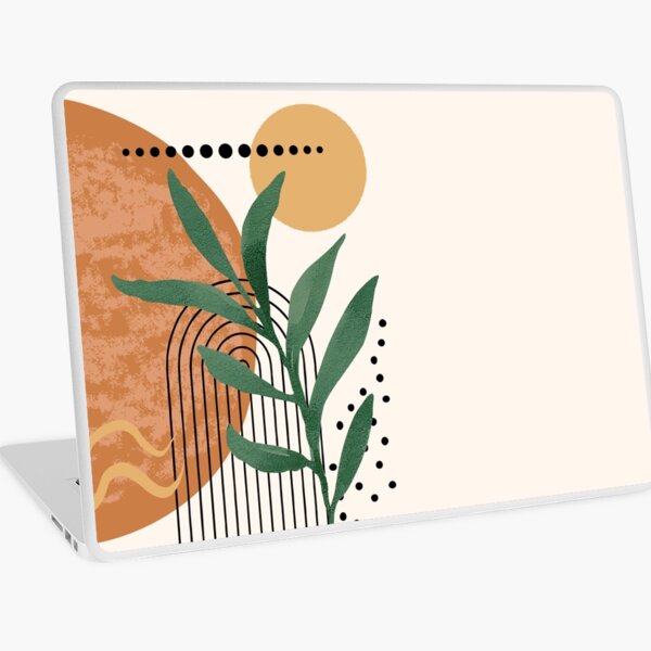 Item preview, Branche de brindille d'eucalyptus minimaliste vert aquarelle abstraite géométrie Boho tropicale art tons chauds et terreux couleurs pastel solides formes de dégradé doux arc fané soleil orange designed and sold by AbstractTrace.