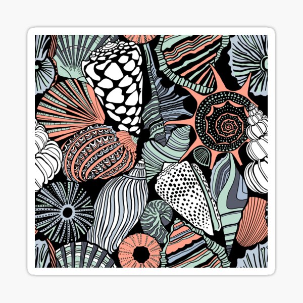 Pastel shells Sticker