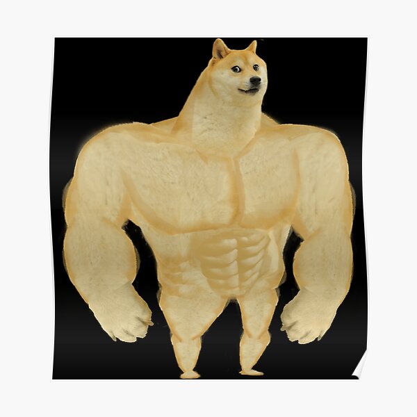 Big Muscles Posters Redbubble - swole body roblox