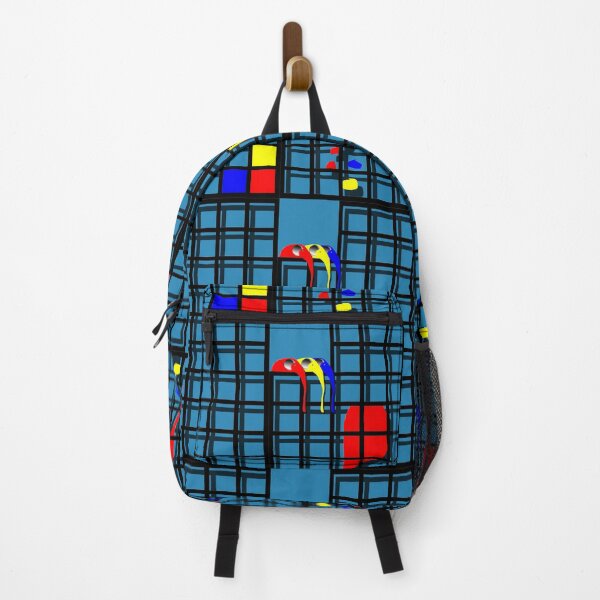 Item preview, Elephant, square (130th elephant, red, yellow, blue) Kind of child, decorative, digital, colorful, designed and sold by Paszkan.
