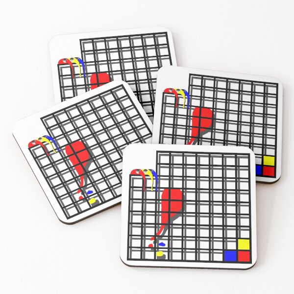Item preview, Elephant, square (130th elephant, red, yellow, blue) Kind of child, decorative, digital, colorful, designed and sold by Paszkan.