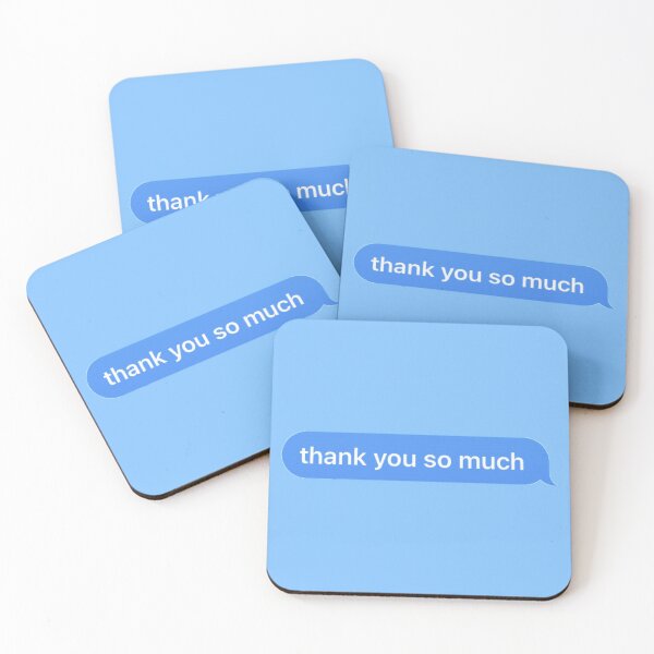 Item preview, Thank You So Much Blue Text Message Bubble designed and sold by Barolina.