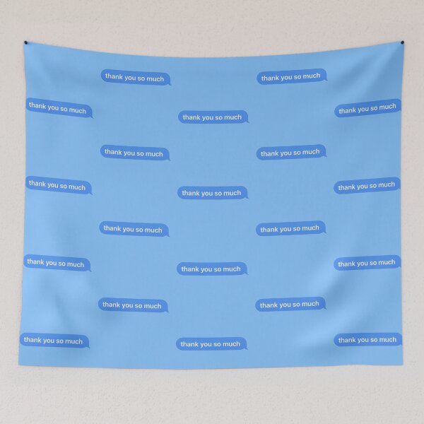 Item preview, Thank You So Much Blue Text Message Bubble designed and sold by Barolina.