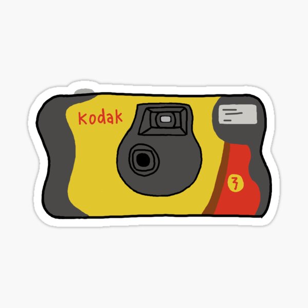 Vieja camara kodak desechable o de un solo uso fotografías e