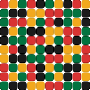 Artwork thumbnail, Squircle Pattern (Rasta Colours) by John Uttley