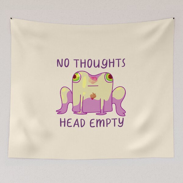 Item preview, No Thoughts, Head Empty, Zombie Frog designed and sold by ForTheFrogWar.