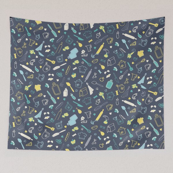 Item preview, Doodle-pattern illustration of the theme "Cooking" designed and sold by Z-Irina.