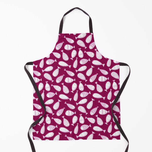 Item preview, Fishing Doodle on Raspberry designed and sold by The Wellington Boot.