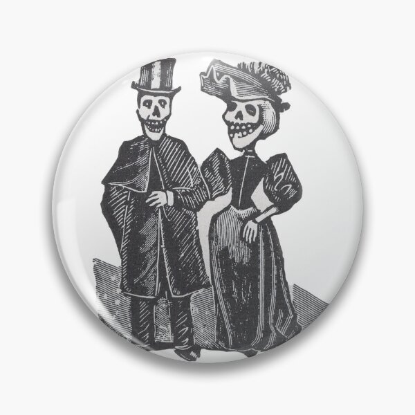 Item preview, Two elegantly dressed skeletons walking - José Guadalupe Posada designed and sold by BildendeKunst.