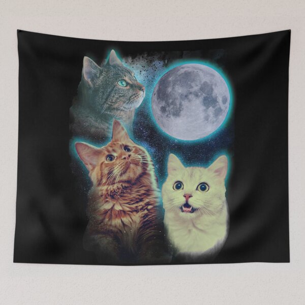 Item preview, Three cats moon designed and sold by Ursula Lopez Sorribes.