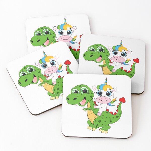 Item preview, Unicorn And Dinosaur - cute and fun designed and sold by AnimalsCartoon.