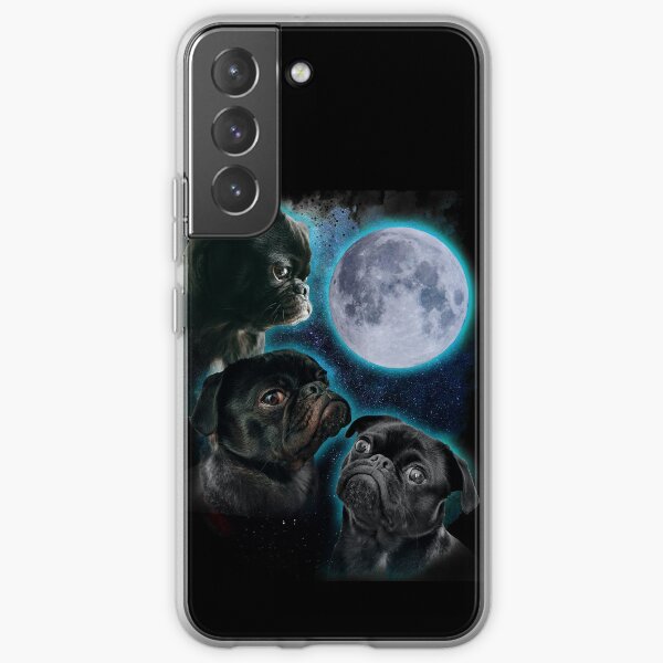 Three Pugs moon Samsung Galaxy Soft Case