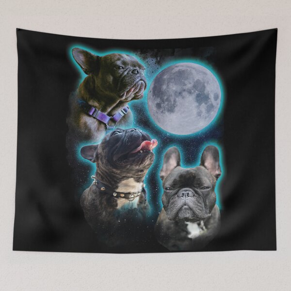 Item preview, Three Frenchies moon designed and sold by Ursula Lopez Sorribes.