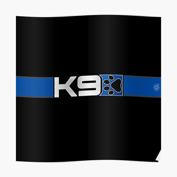 Bark Effect: Blue K9 Strip (Type 3) Poster