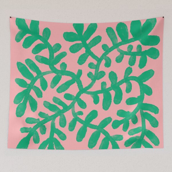 Item preview, Green flora with pink designed and sold by valdegilde.