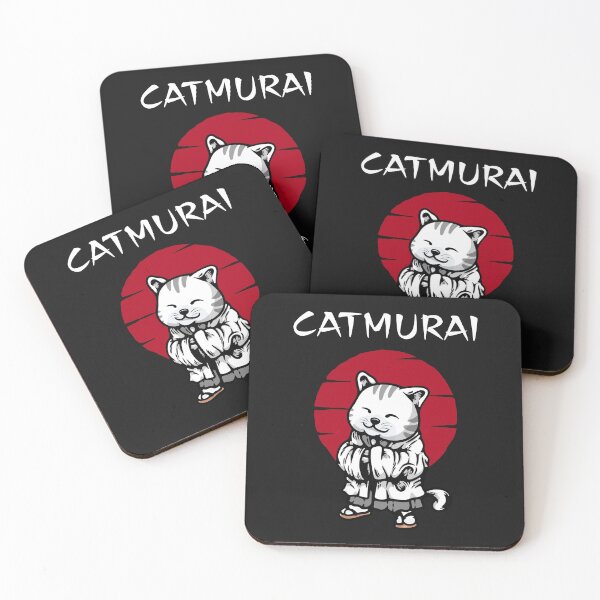 Item preview, Japanese Samurai Cat Catmurai Cute designed and sold by curledup-cat.