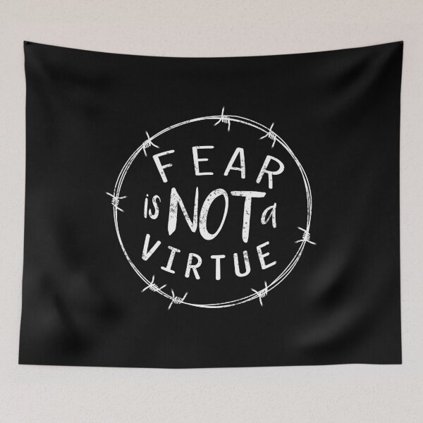 Item preview, Fear Is Not A Virtue Motivational Quote Self-development & Strong Personality Quotes designed and sold by 2MDesign.