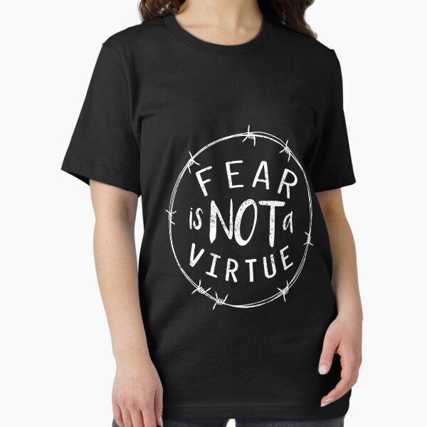 Vista previa del artículo con la obra «El miedo no es una virtud Cita motivacional Citas de desarrollo personal y personalidad fuerte», diseñado y vendido por 2MDesign.