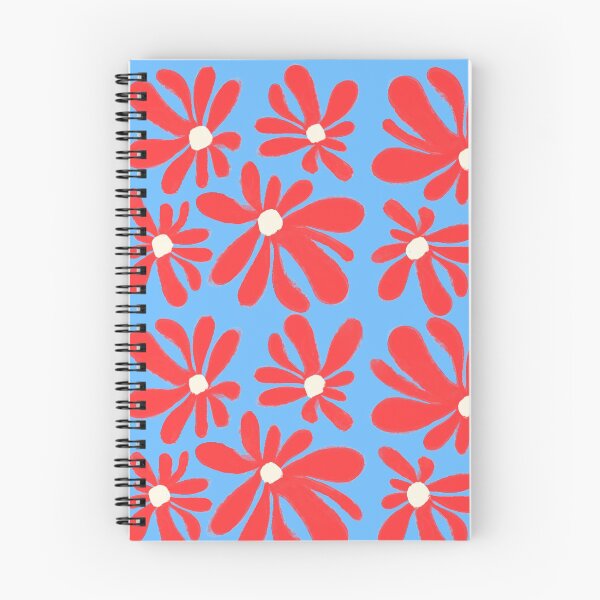 Item preview, Red flowers with blue designed and sold by valdegilde.