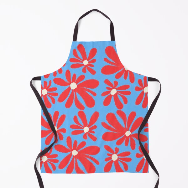 Item preview, Red flowers with blue designed and sold by valdegilde.
