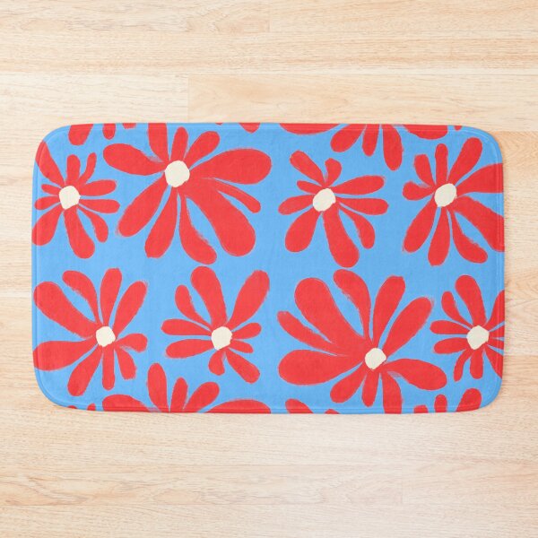 Item preview, Red flowers with blue designed and sold by valdegilde.