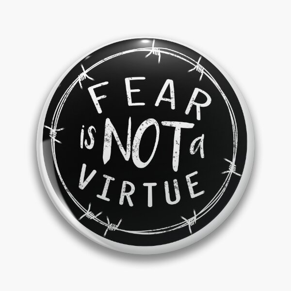 Item preview, Fear Is Not A Virtue Motivational Quote Self-development & Strong Personality Quotes designed and sold by 2MDesign.