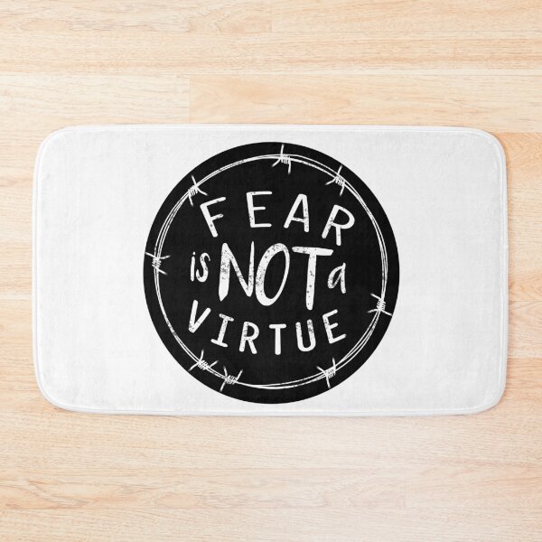 Item preview, Fear Is Not A Virtue Motivational Quote Self-development & Strong Personality Quotes designed and sold by 2MDesign.