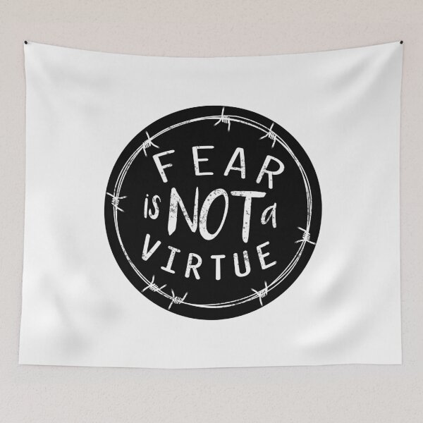 Item preview, Fear Is Not A Virtue Motivational Quote Self-development & Strong Personality Quotes designed and sold by 2MDesign.