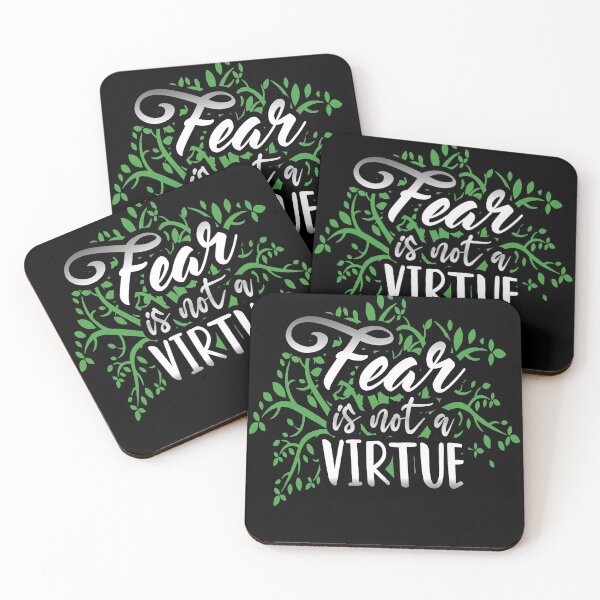 Item preview, Fear Is Not A Virtue Motivational Quote Self-development & Strong Personality Quotes designed and sold by 2MDesign.