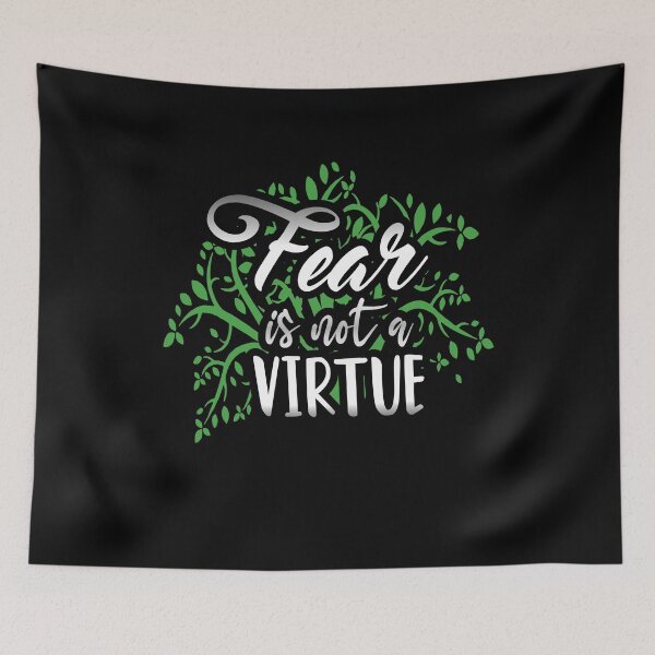 Item preview, Fear Is Not A Virtue Motivational Quote Self-development & Strong Personality Quotes designed and sold by 2MDesign.