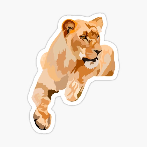 L is for Lioness Sticker