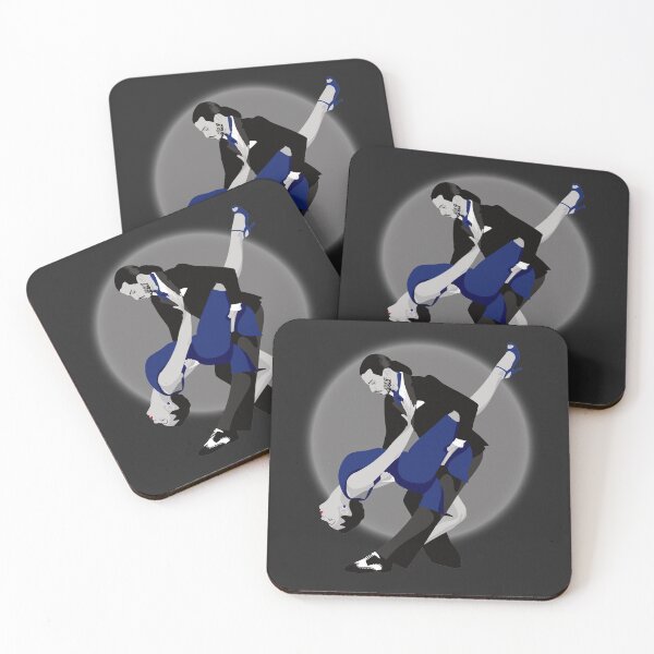 Item preview, Tango Dancers - Blue & Grey designed and sold by ladyfacecreates.