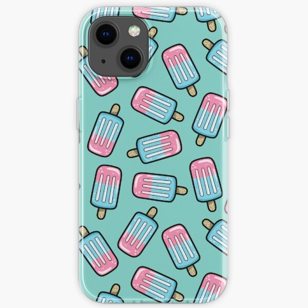 Ice Lolly Green Pattern iPhone Soft Case