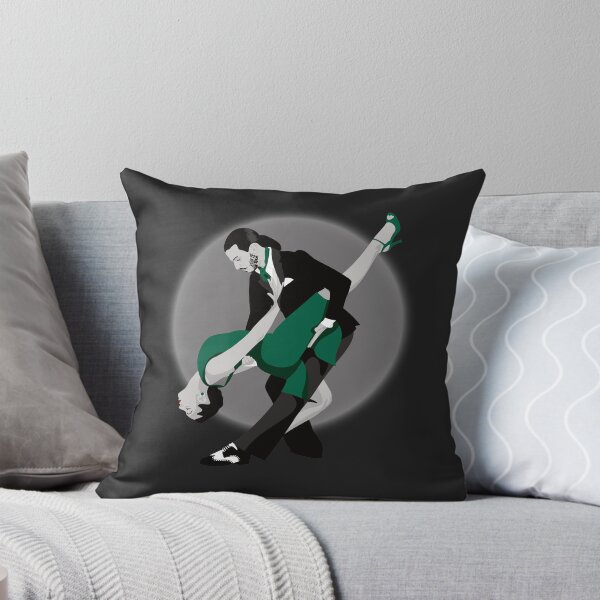 Item preview, Tango Dancers - Green & Grey designed and sold by ladyfacecreates.