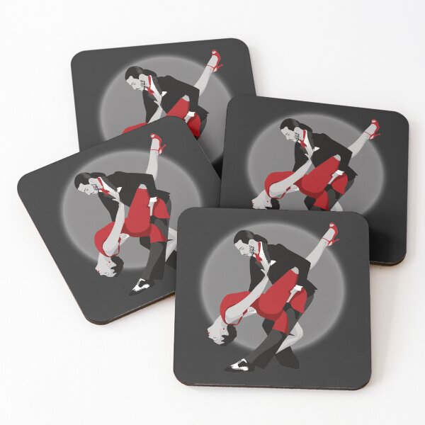 Item preview, Tango Dancers - Red & Grey designed and sold by ladyfacecreates.