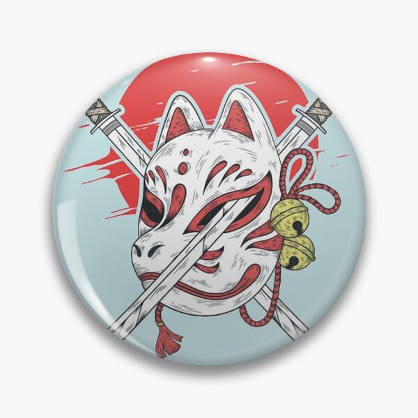 Aperçu de l'œuvre Masque japonais kitsune et épée katana créée et vendue par ESDT.