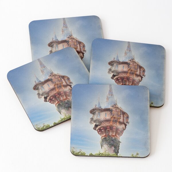 Item preview, Rapunzel's Tower Digital Watercolor designed and sold by Daphne626.