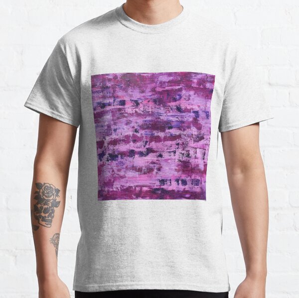Lila Haze Violet geschichtetes zeitgenössisches modernes abstraktes Kunstwerk Classic T-Shirt