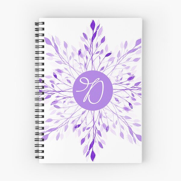 Item preview, Purple Delicate Floral Watercolor with Letter "D" Monogram initial designed and sold by MendiVernatter.
